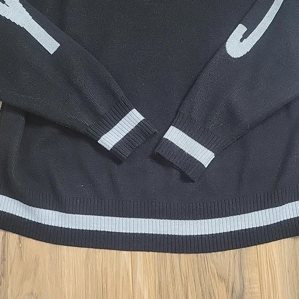 Juicy By Juicy Couture Black and Gray Knit Sweater with Hoodie